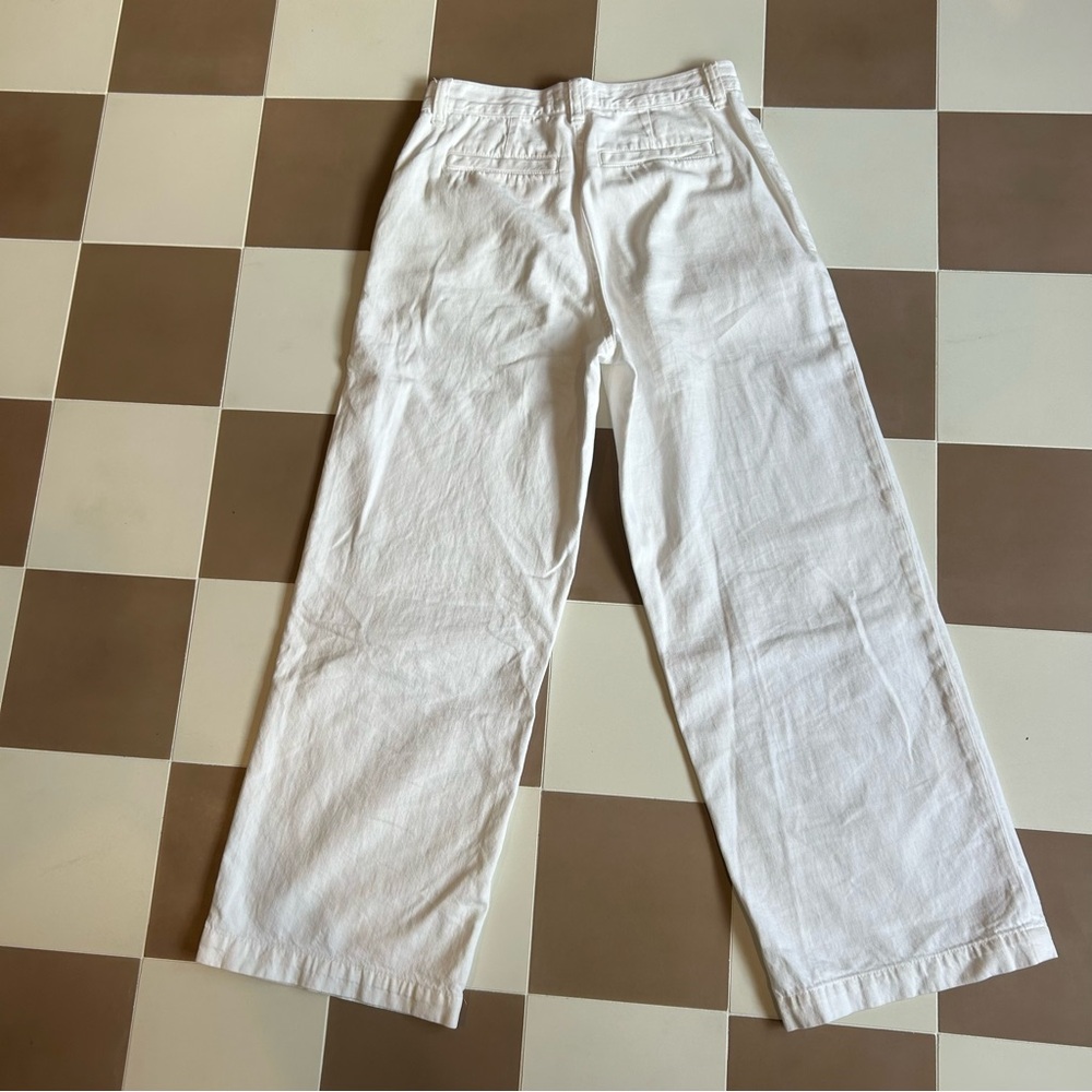 Madewell High Waist White Wide Leg Crop Jeans Size 27T - Picture 5 of 9